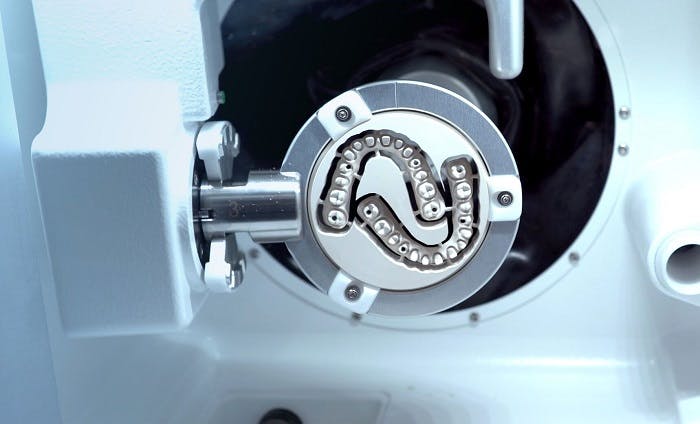 Medical Dental Juvora disc close up in CADCAM