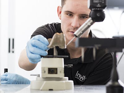 PEEK polymer knee inspection 